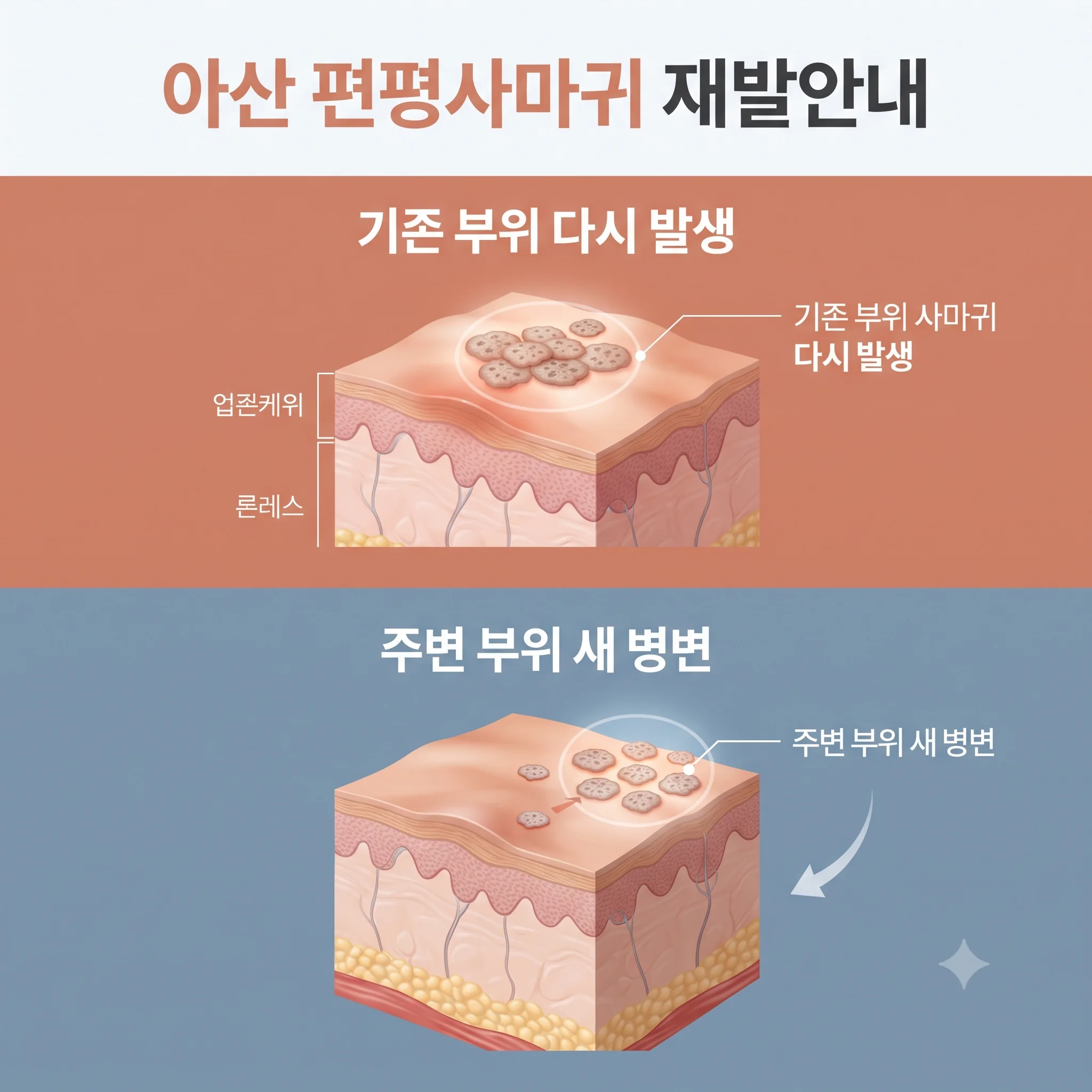 아산 편평사마귀 재발안내