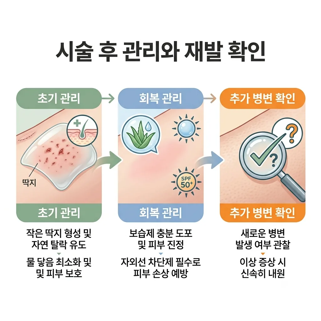 천안 편평사마귀 시술후관리와 재발
