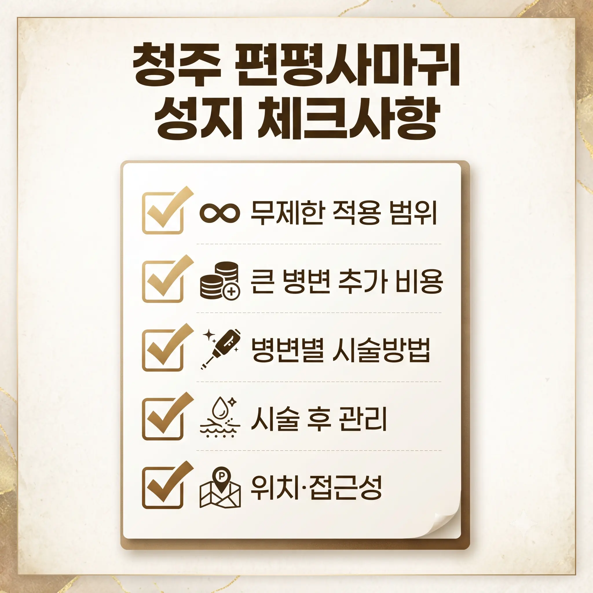 청주 편평사마귀 확인할 사항