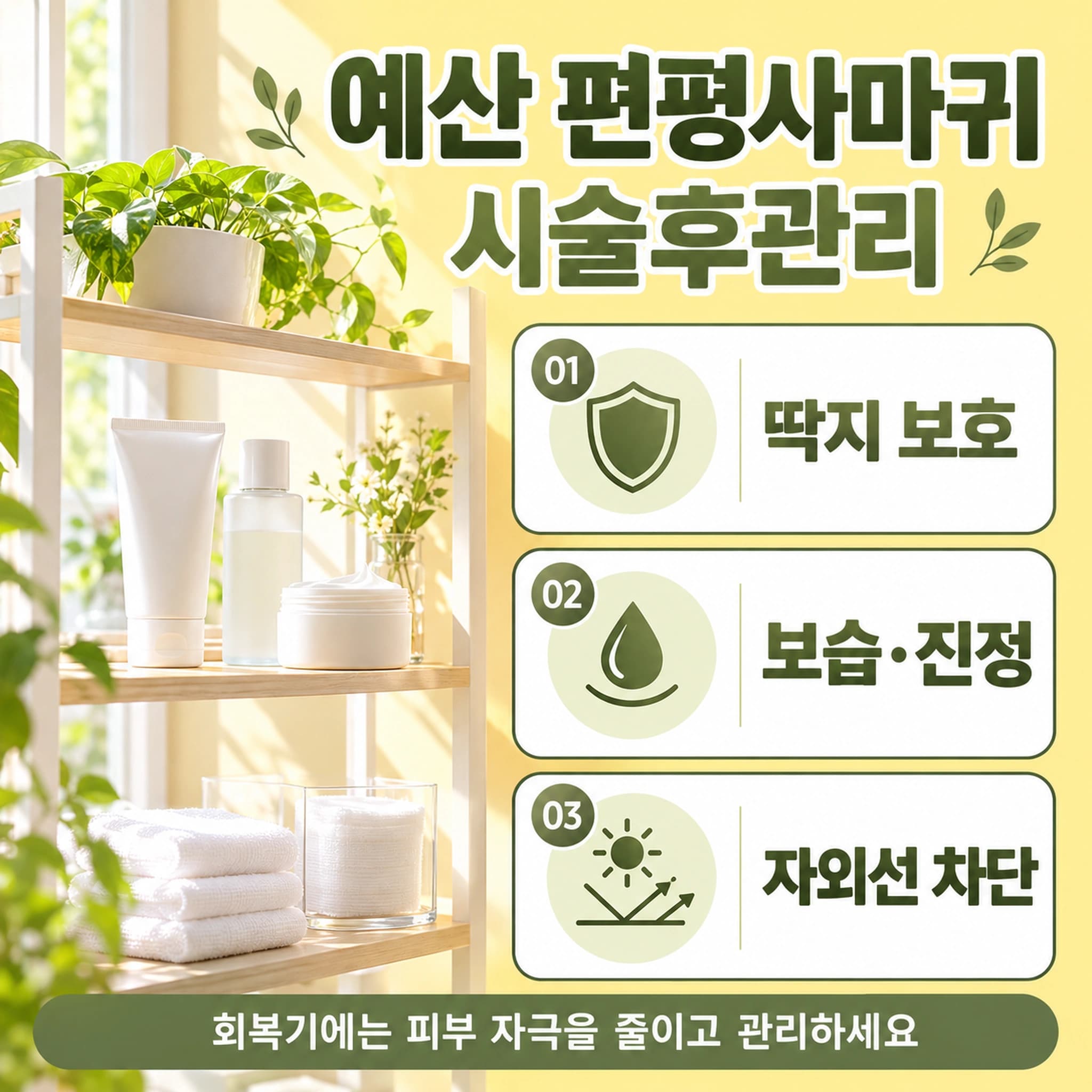 예산 편평사마귀 시술후관리