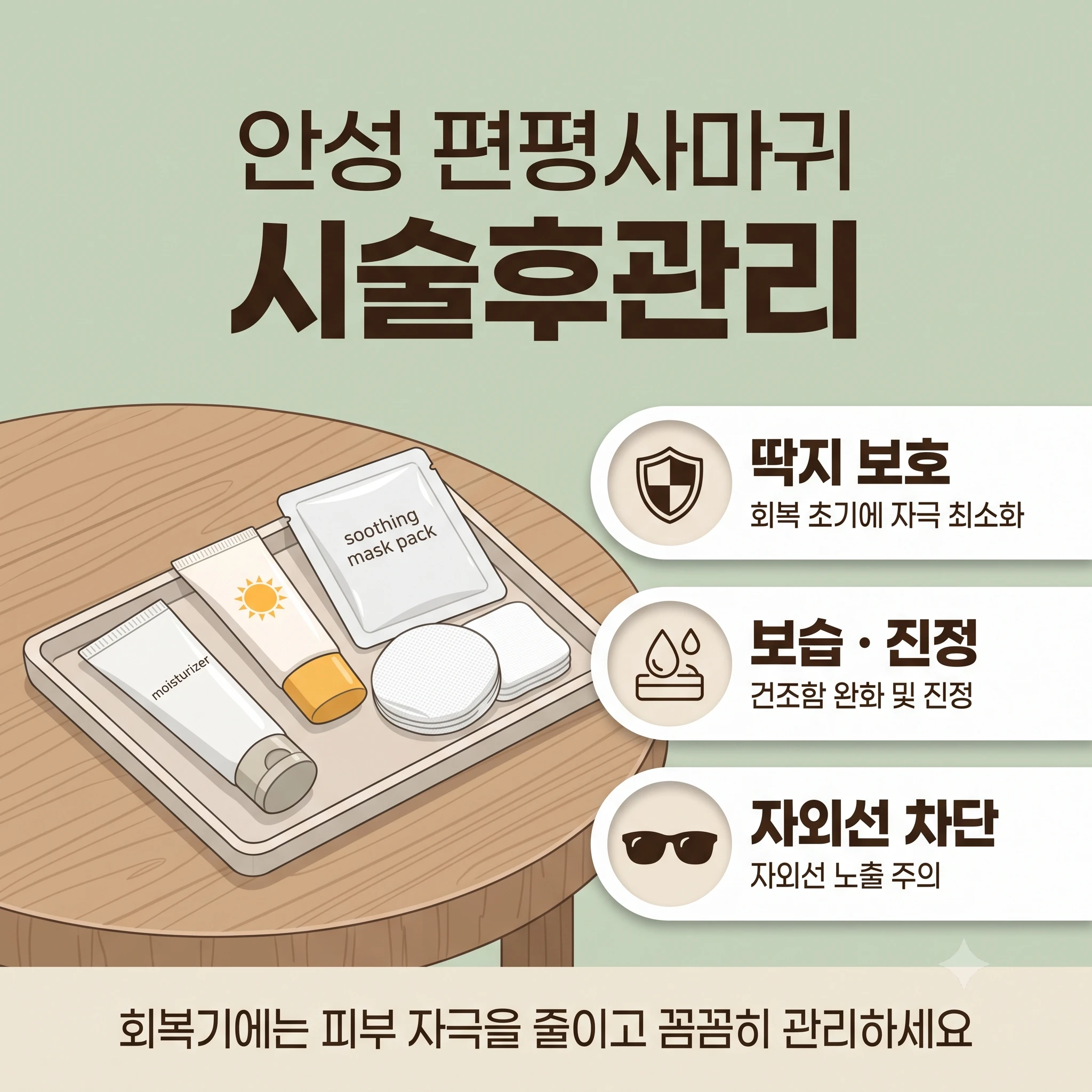 안성 편평사마귀 시술후관리