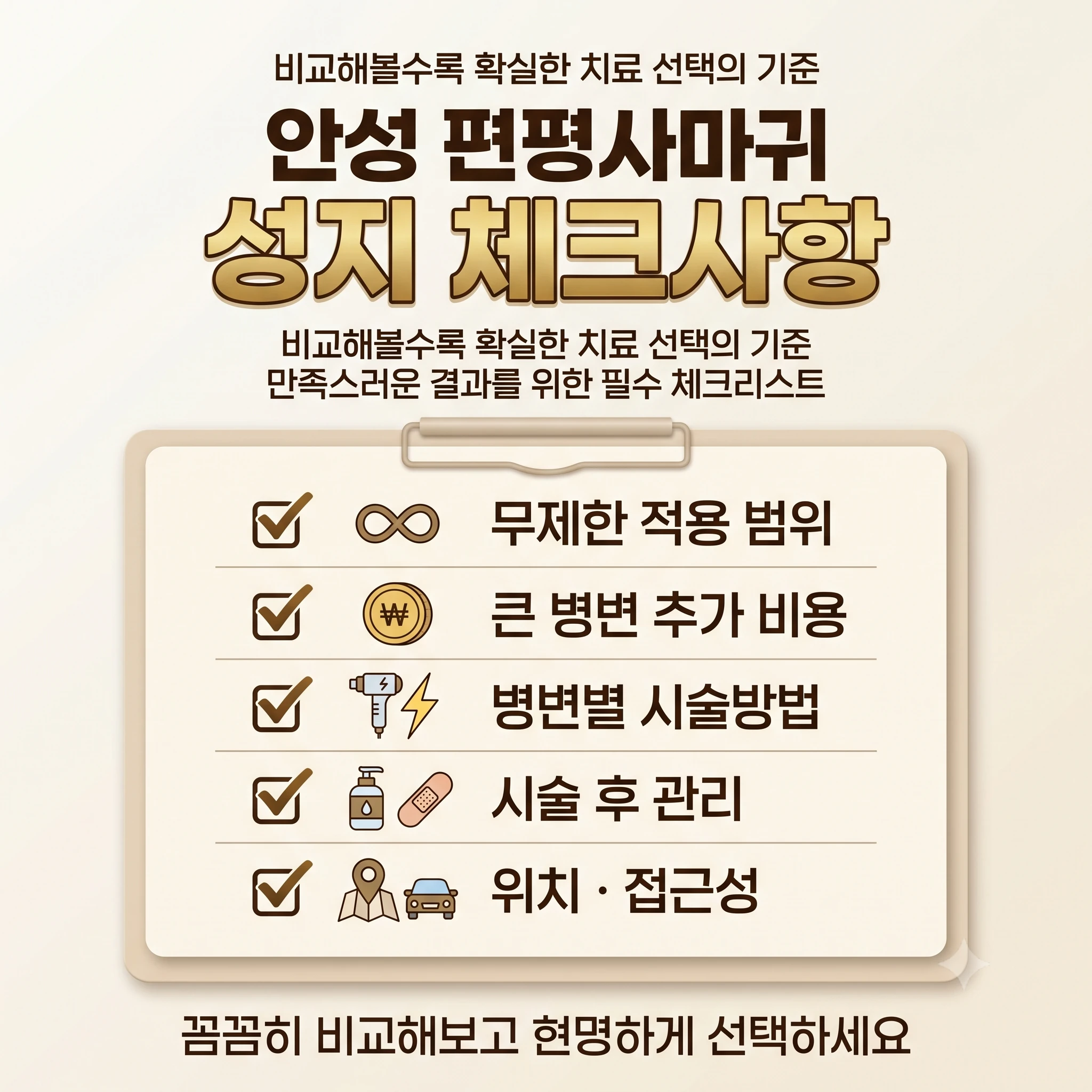 안성 편평사마귀 확인할 사항