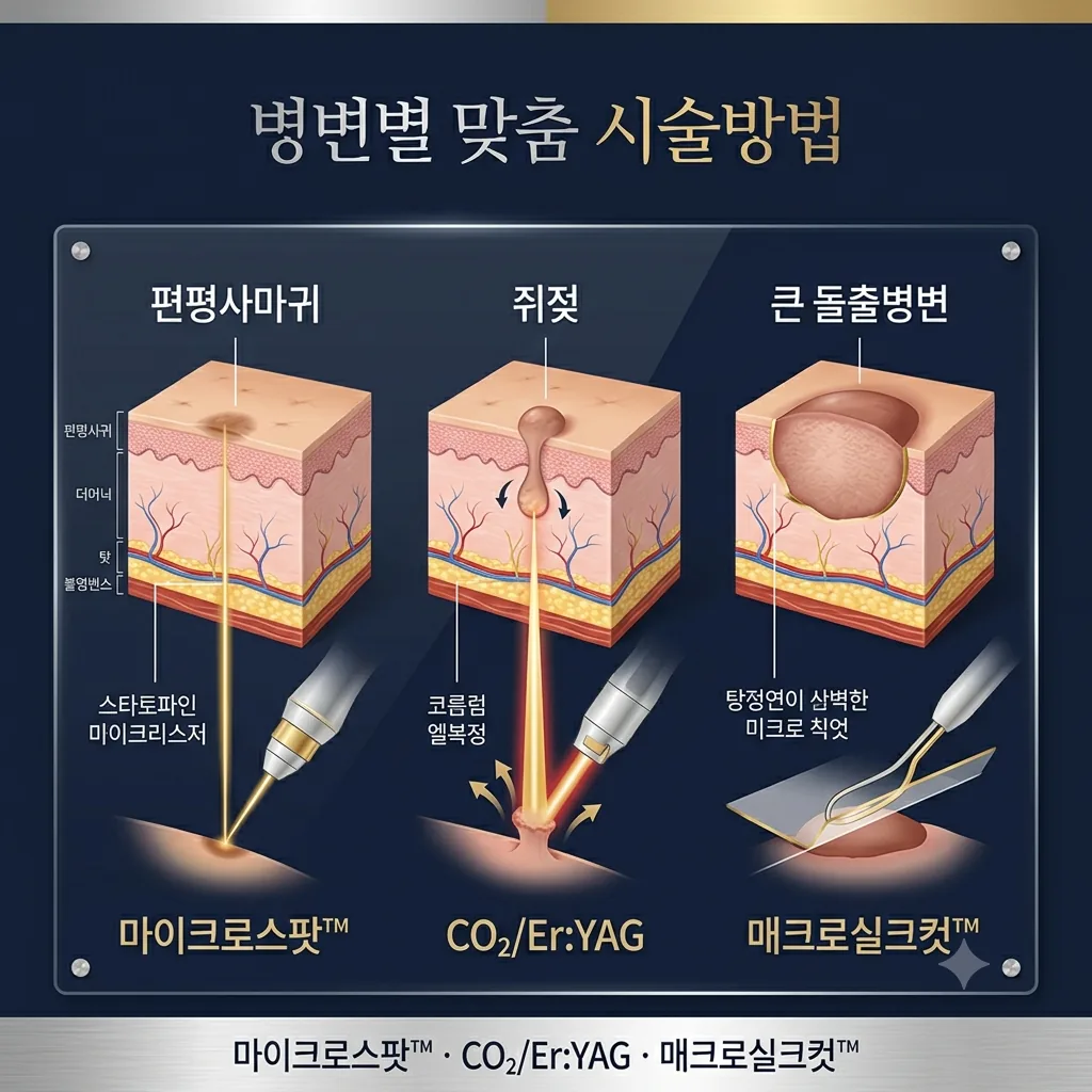 천안 편평사마귀 특별한 시술법
