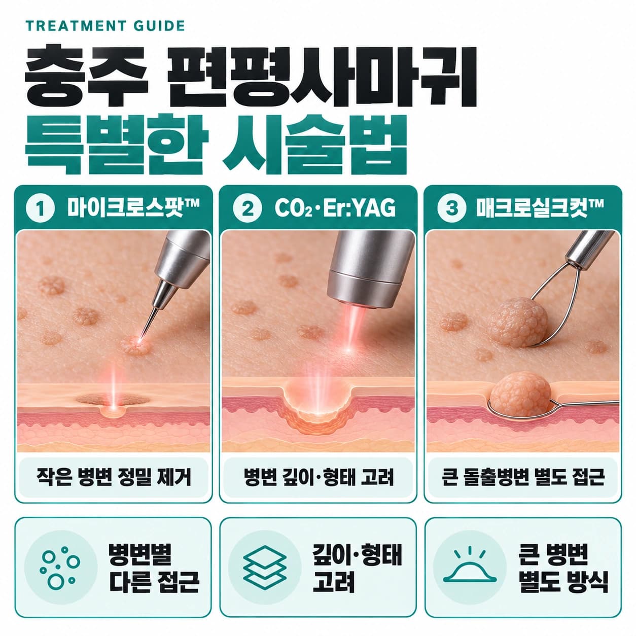 충주 편평사마귀 특별한 시술법