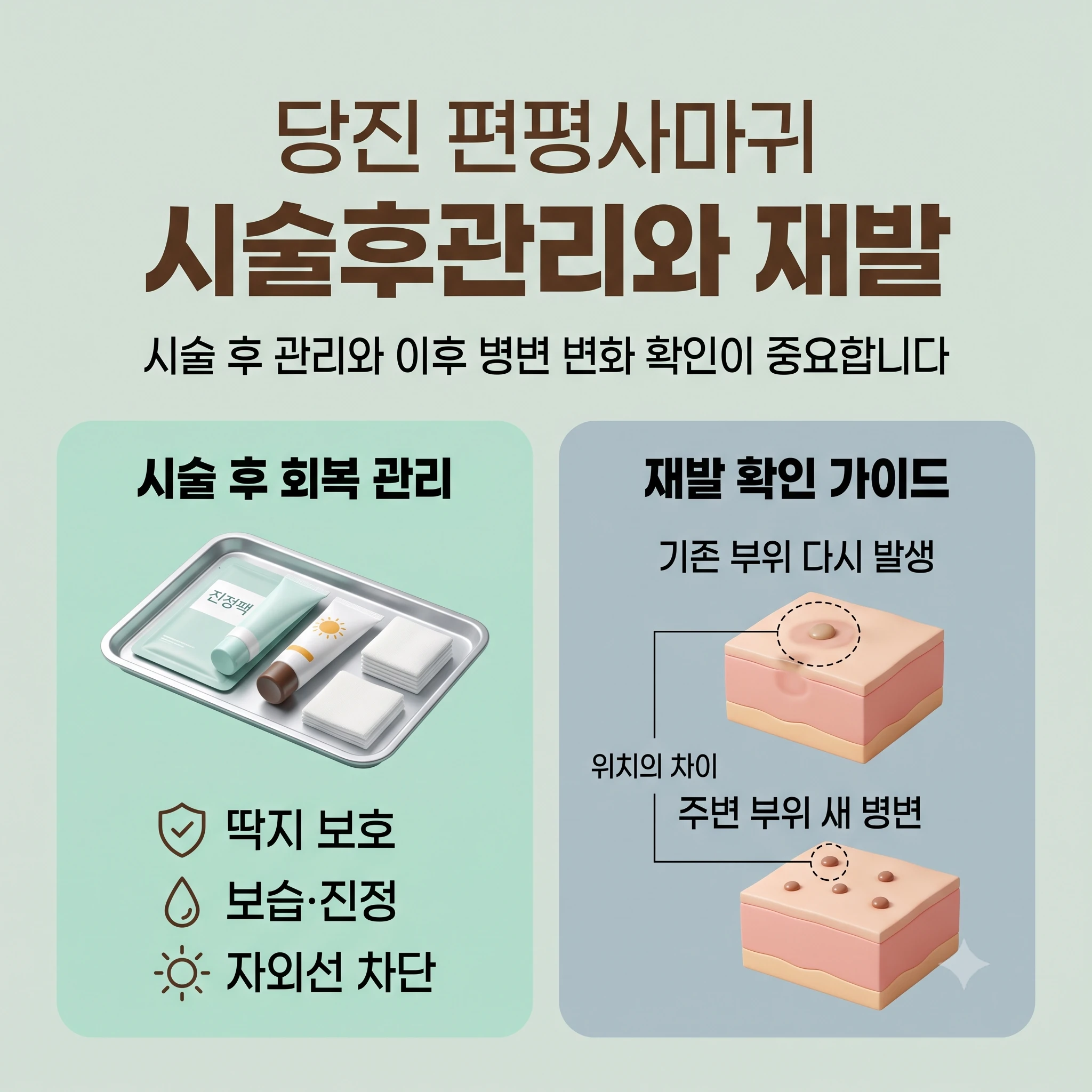 당진 편평사마귀 시술후관리와 재발