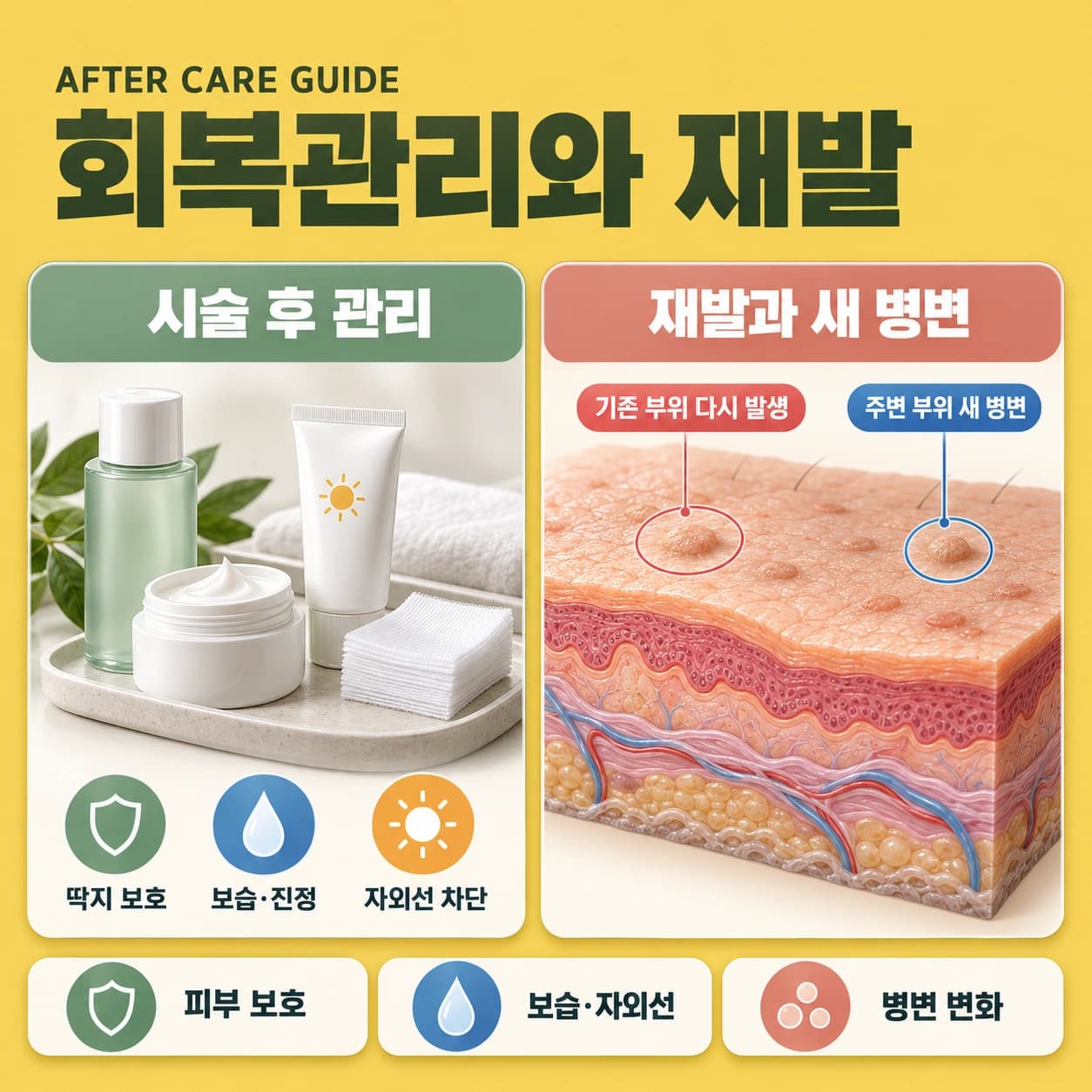 천안 편평사마귀 시술후 관리와 재발