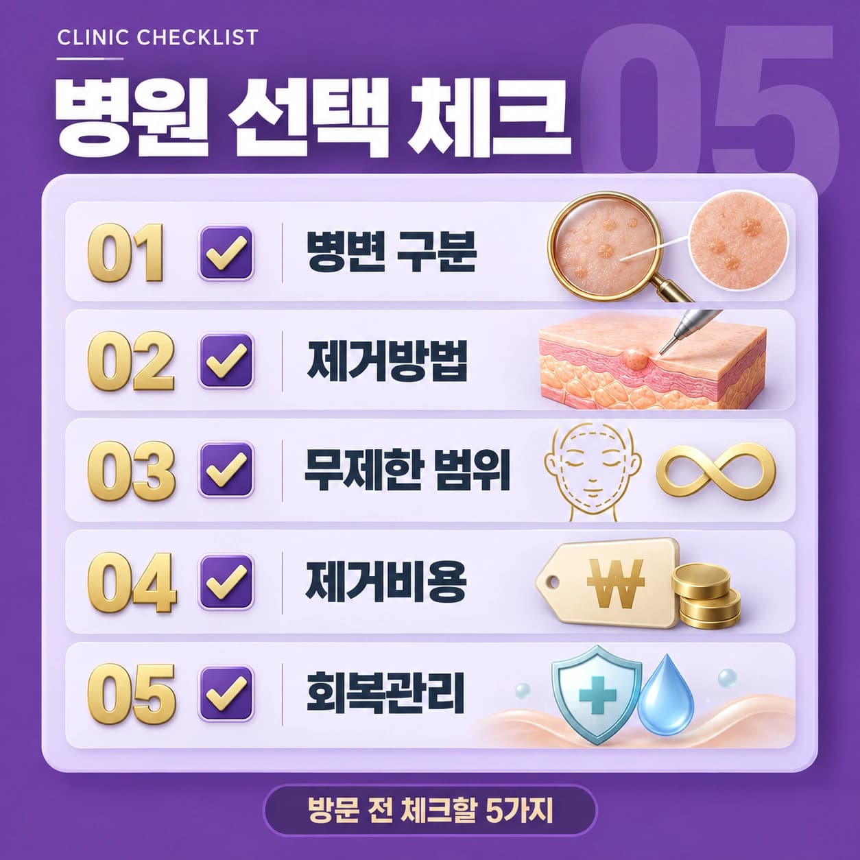 천안 편평사마귀 확인할 사항