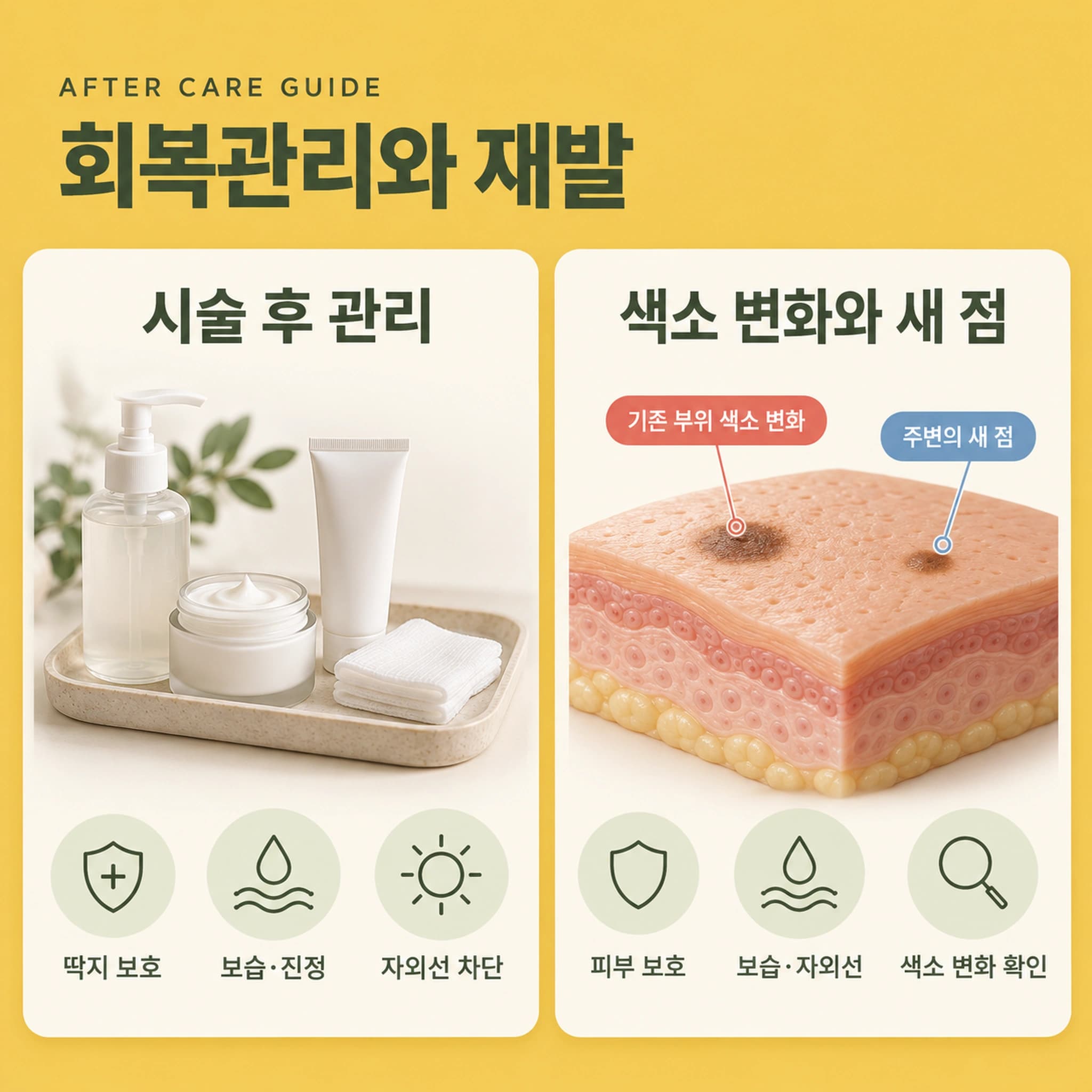 천안 점빼기 추천 시술 후 관리