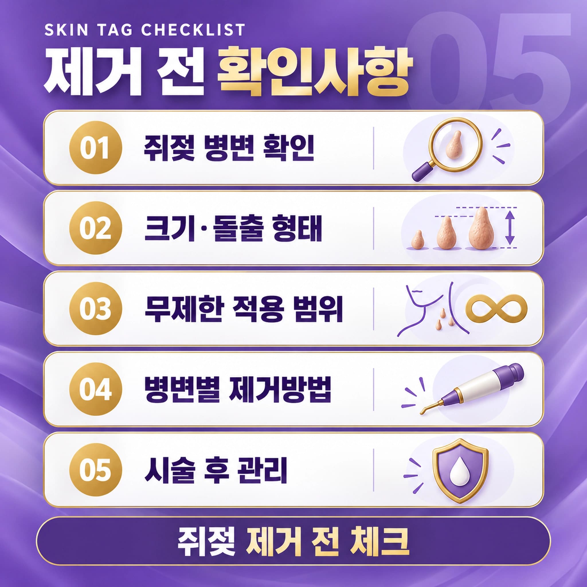 천안 쥐젖 제거 확인할 사항