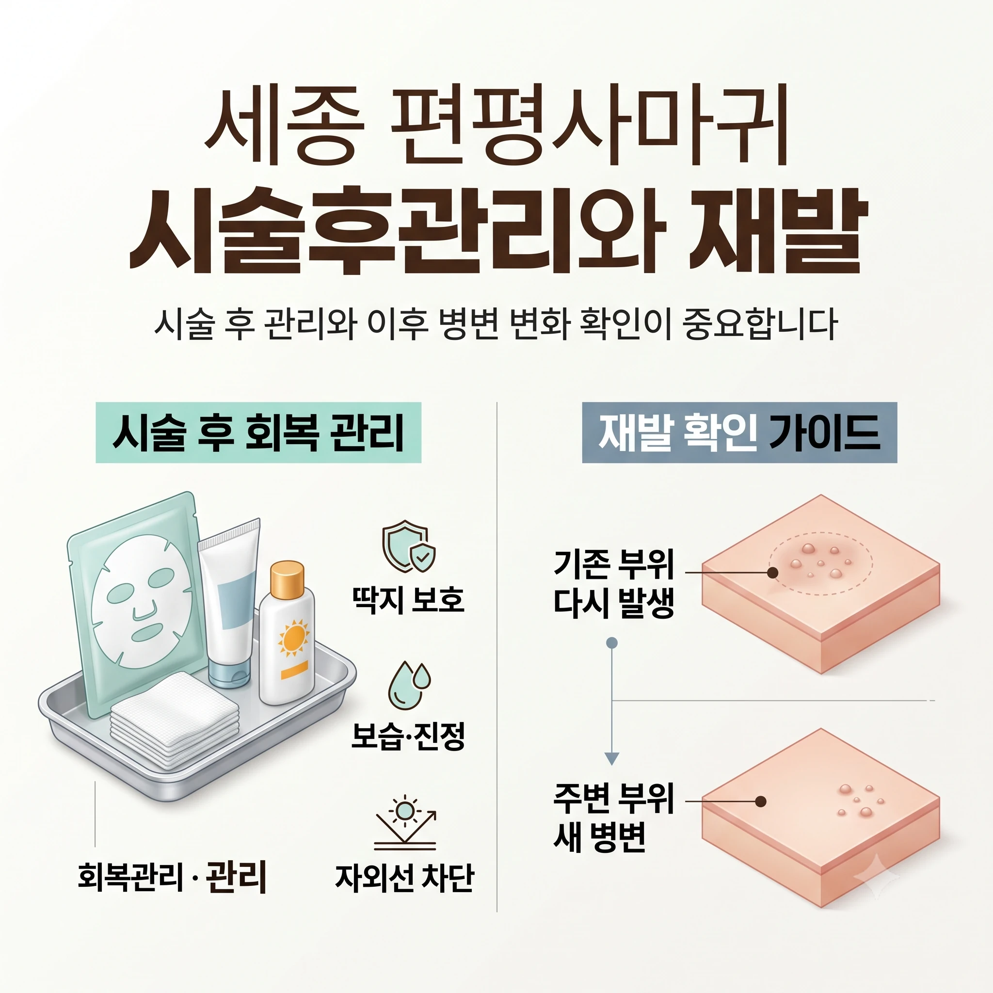 세종 편평사마귀 시술후관리와 재발