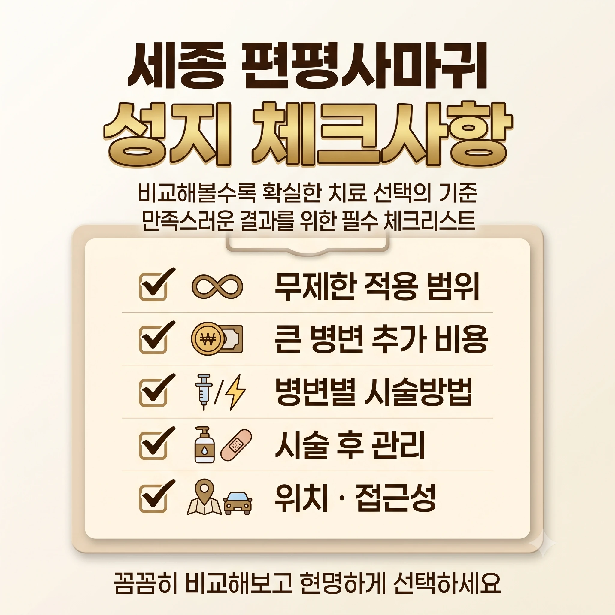 세종 편평사마귀 확인할 사항