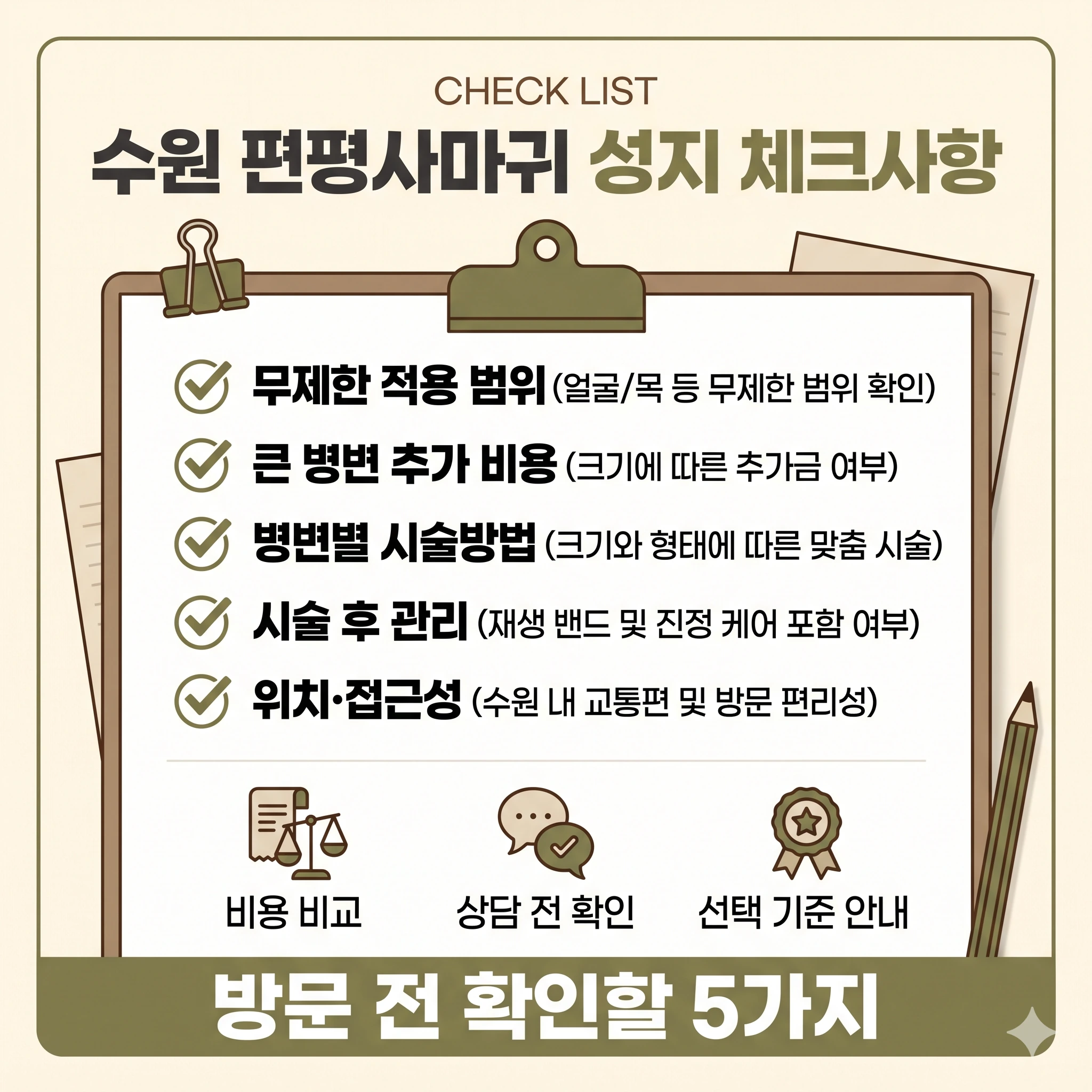 수원 편평사마귀 확인할 사항