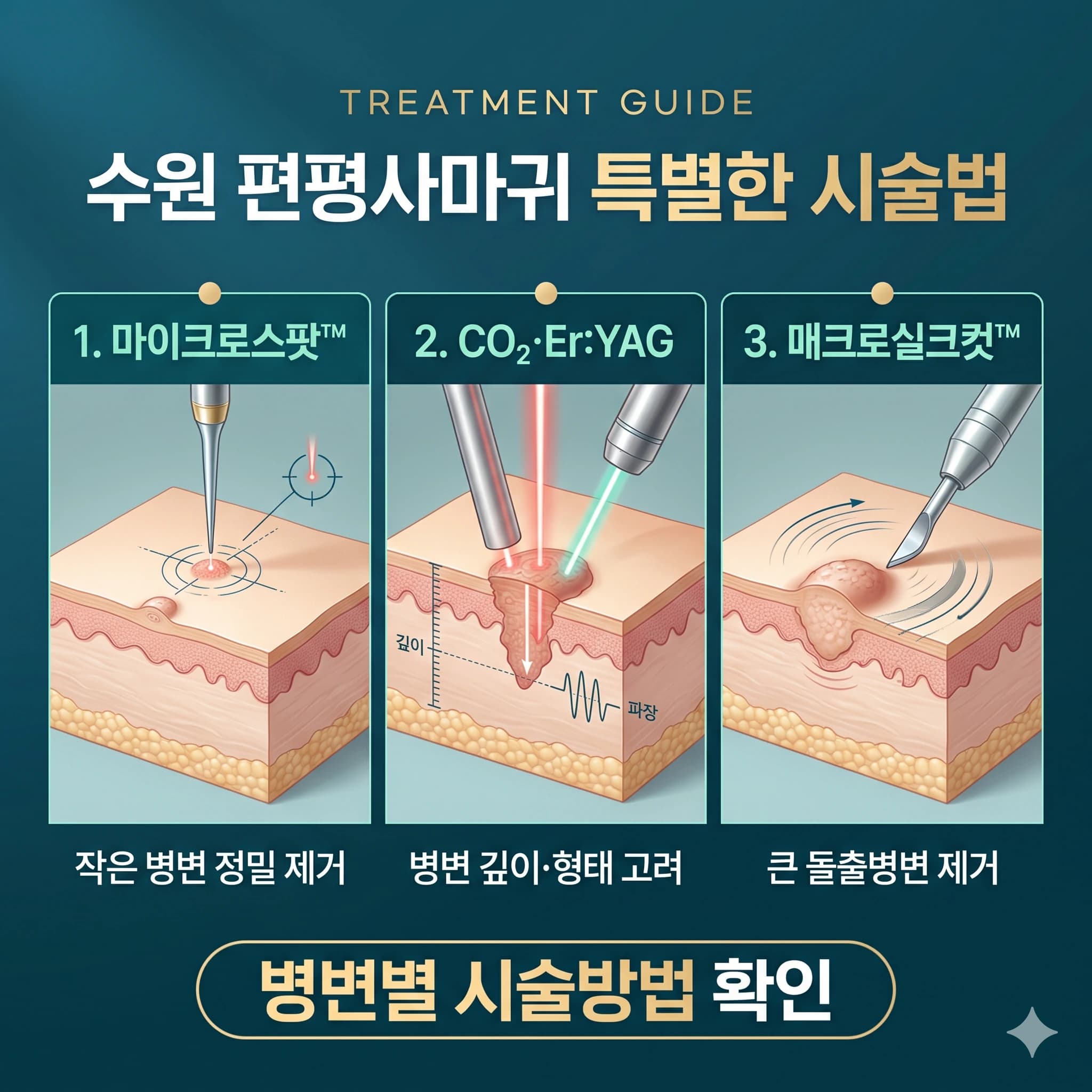 수원 편평사마귀 특별한 시술법
